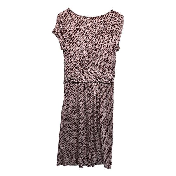 Boden Pink Floral Print Short Sleeve Midi Dress Size 4R - Picture 8 of 11
